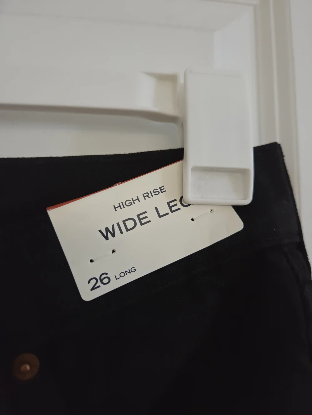 NWT Abercrombie High Rise Wide Leg Jean No Fade Black